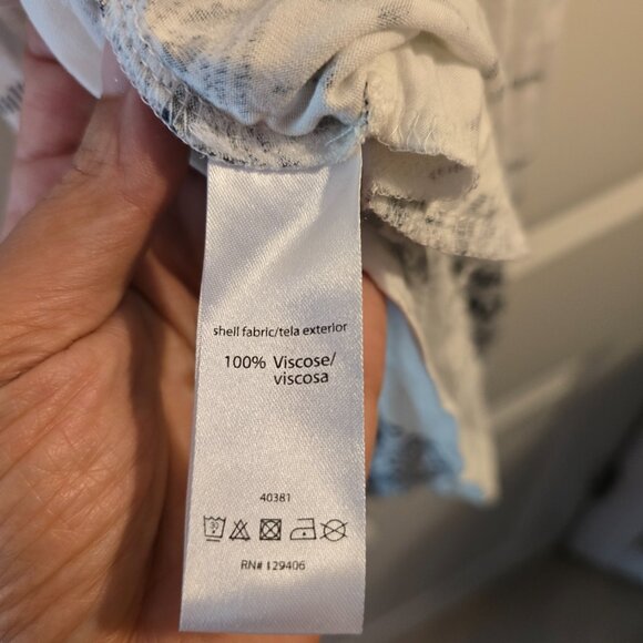 LASCANA FOR VENUS WOMENS CASUAL ROMPER SHORTS Small S Navy White Herringbone - Picture 12 of 13